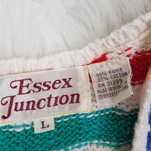 ESSEX FUNCTION TANK TOP STRIPED RAINBOW SZ L - Picture 8 of 8